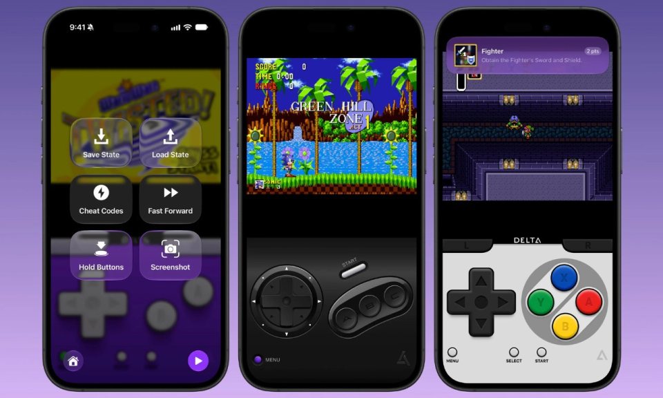 Delta 2.0'ın Sega Genesis desteğini, RetroAchievements entegrasyonunu ve yenilenen arayüzünü gösteren tanıtım görseli.
