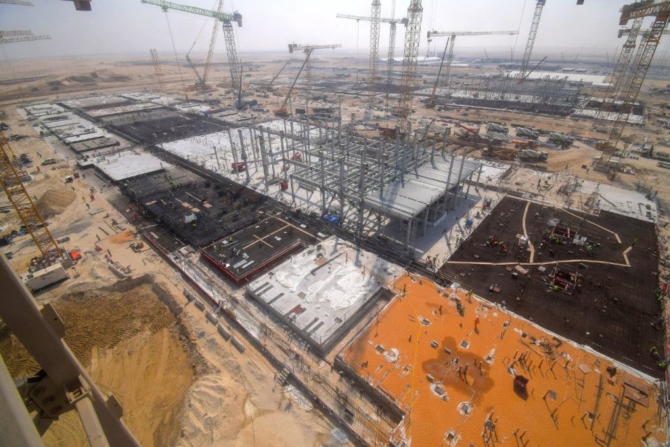 G42'nin 16 Ekim 2025 tarihli inşaat bilgilendirmesinde paylaştığı Stargate UAE proje sahası fotoğrafı.