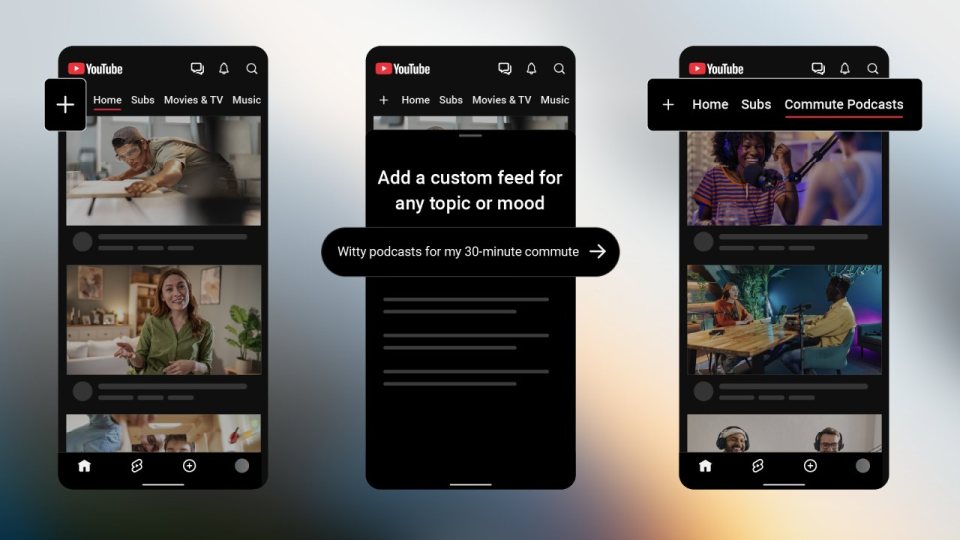 YouTube'da özel akış oluşturma ekranı