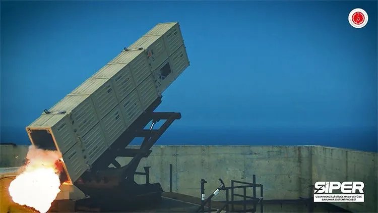 SİPER sisteminin fırlatıcısı. Görsel: SSB / Anadolu Ajansı (2023 arşivi)