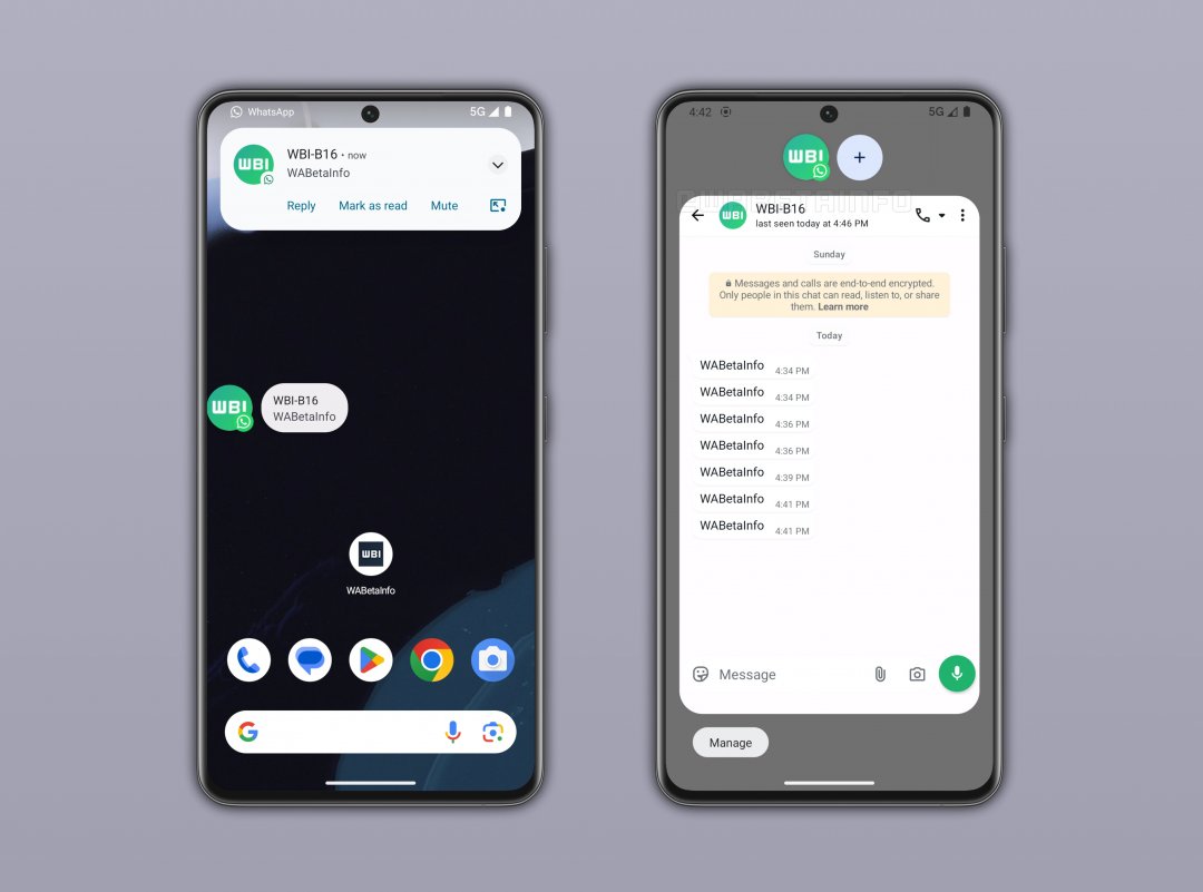 WhatsApp bildirim baloncukları özelliğini sunuyor