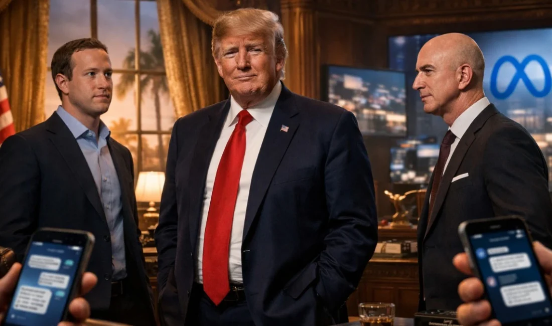 Donald Trump’ın, Meta CEO’su Mark Zuckerberg ve Amazon kurucusu Jeff