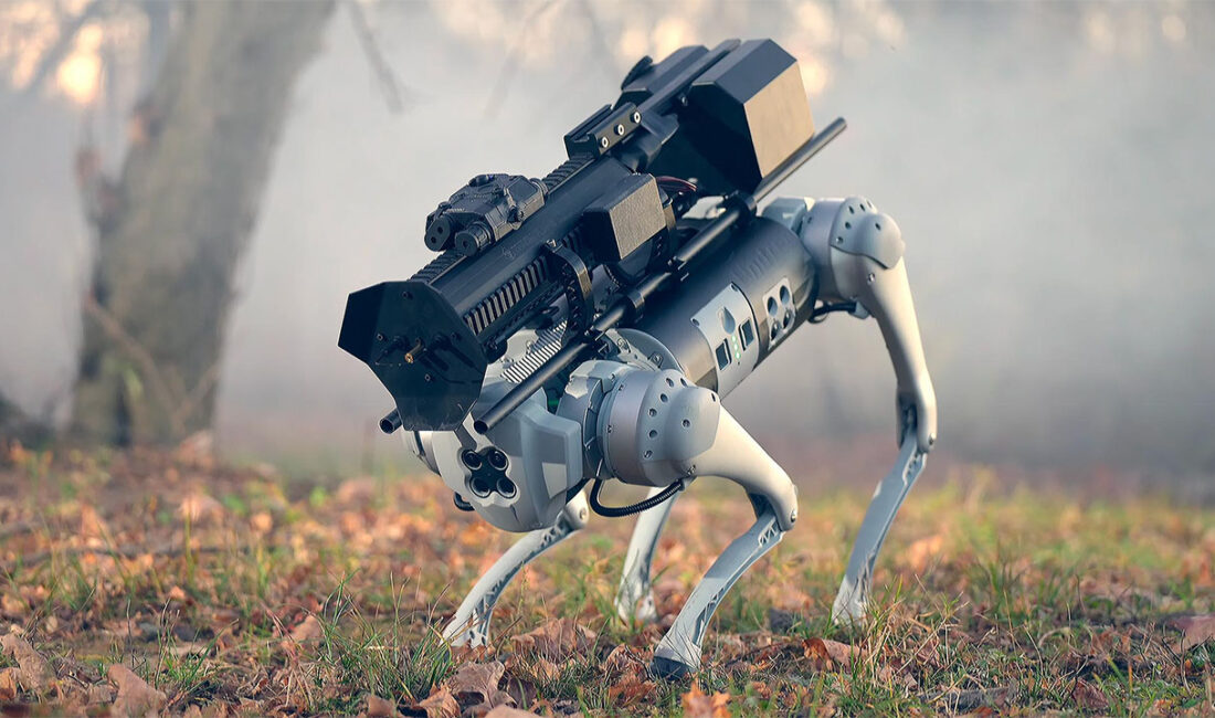 İnsansı robotlar silahlarla donatılmaya başlandı Savunma sanayisi şirketleri, yapay zeka destekli insansı robotları gelişmiş silah