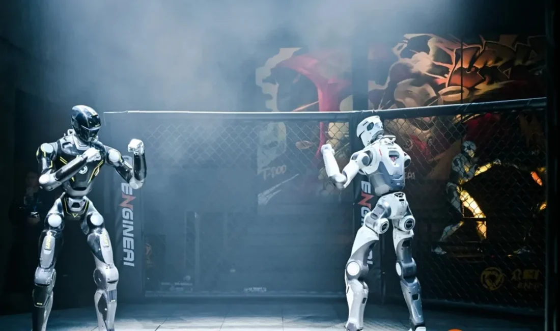 MMA tarihinde yeni dönem: İlk kez iki robot kafeste karşı karşıya geldi Spor ve teknoloji dünyasında tarihi bir eşik geride bırakılarak, insansı
