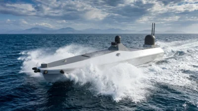 ASELSAN tarafından yerli imkanlarla geliştirilen TUFAN Kamikaze İnsansız Deniz Aracı,
